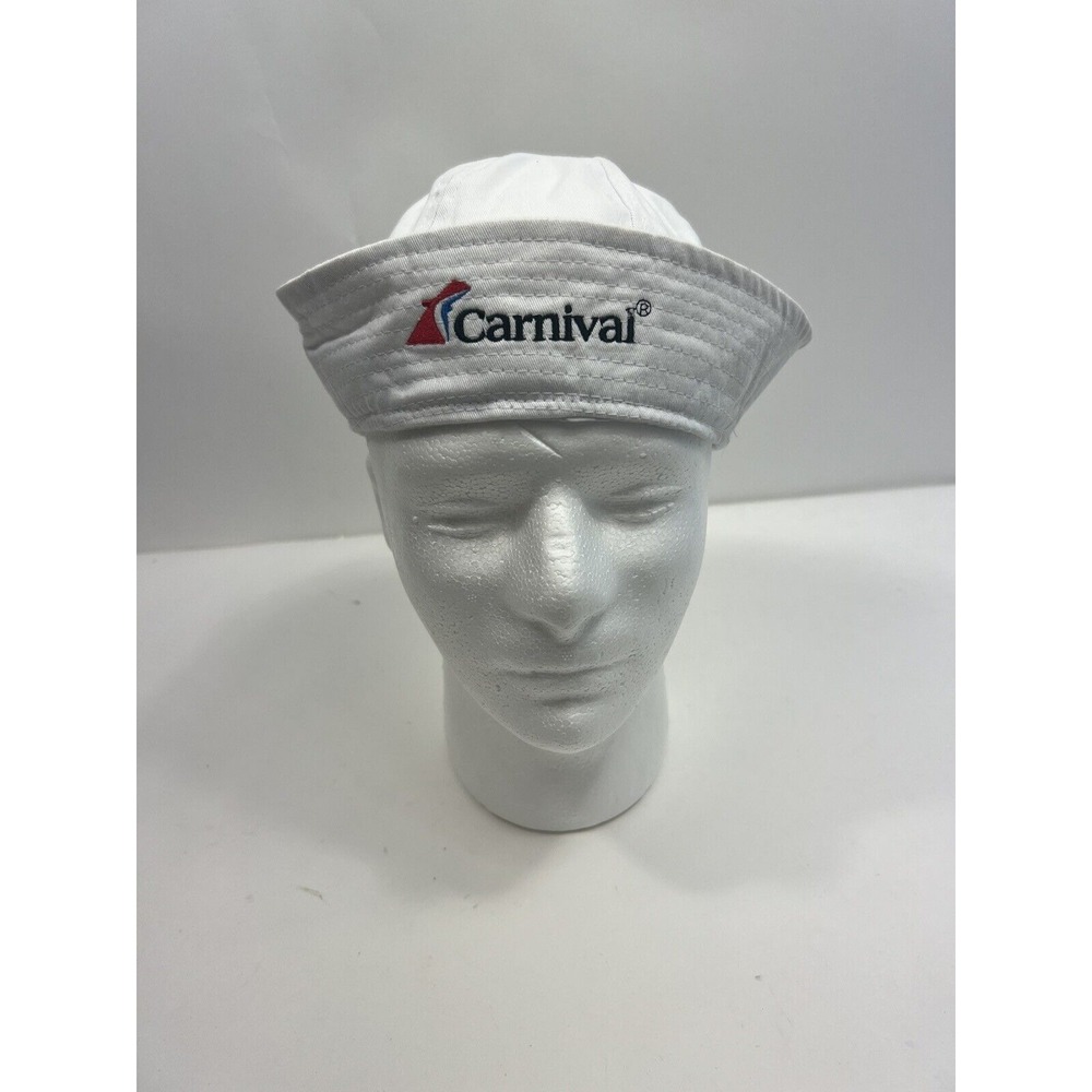 Carnival Cruise Junior 1st Mate Sailors Nautical Cap Hat White Youth Embroidered